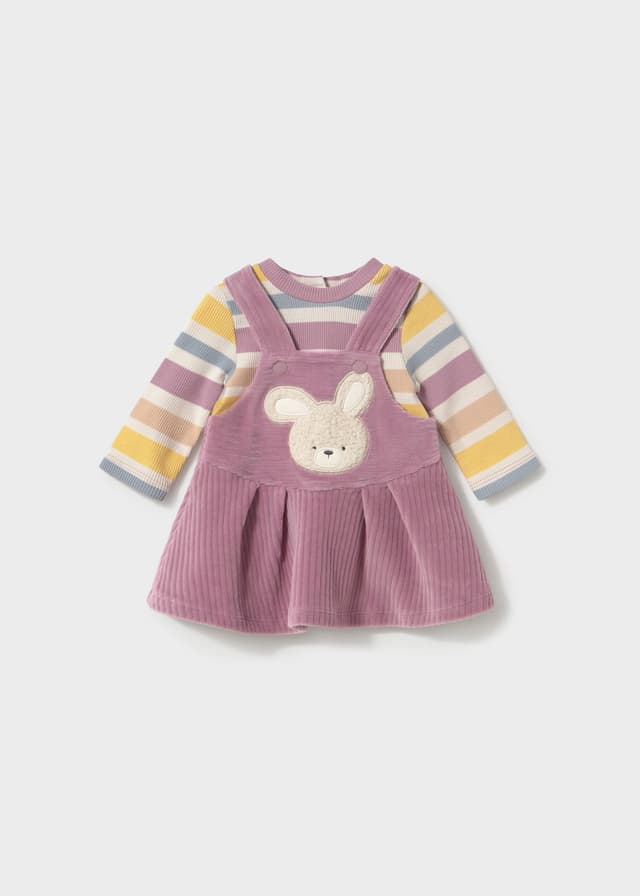 Mayoral - Bunny Pinafore Dress, Purple